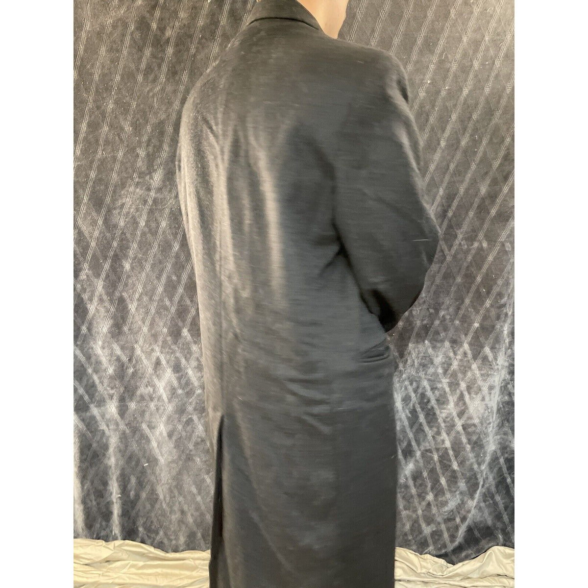 men’s today’s man brookcraft russian black wool poly cashmere coat