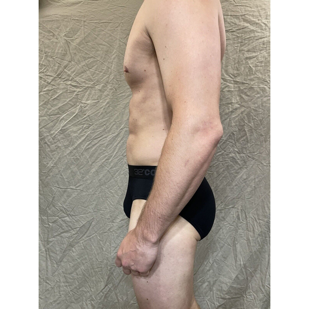 men's black 32 degrees 8% spandex athletic brief small