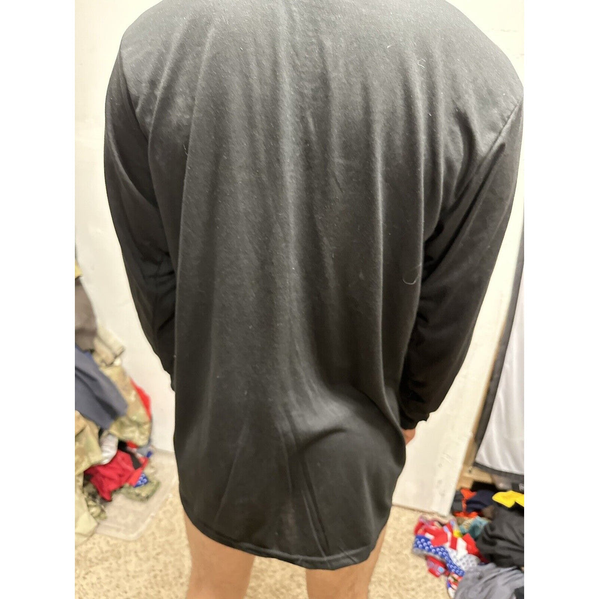 Men’s Black Medium Army Long Sleeve Apfu Fitness Uniform