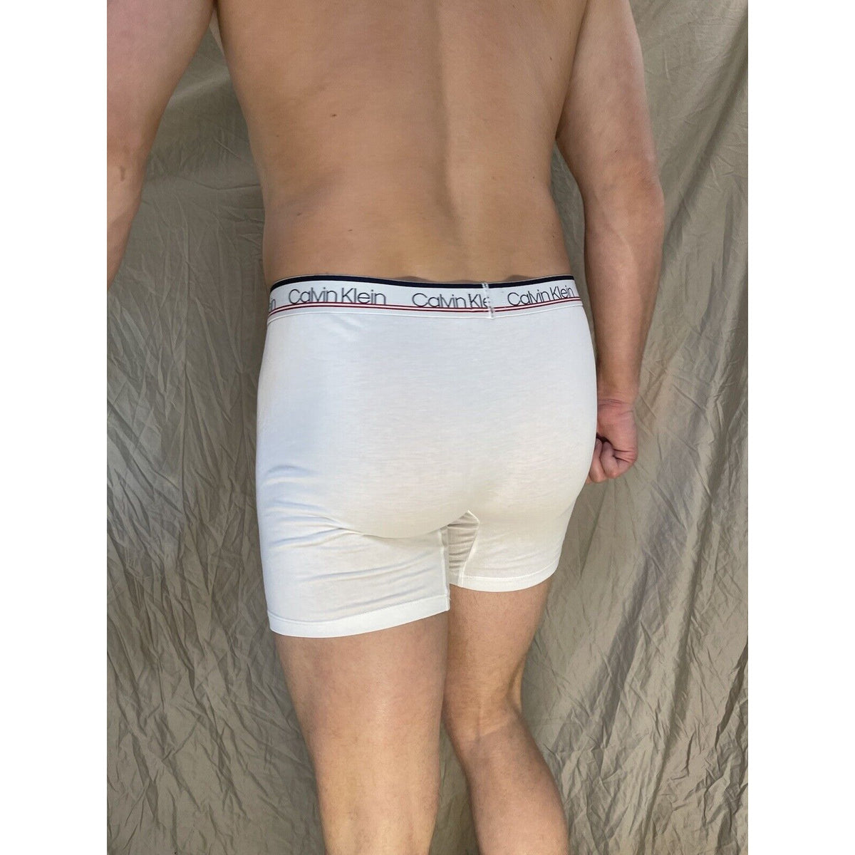 men's White calvin klein Extra large compression boxer briefs XL