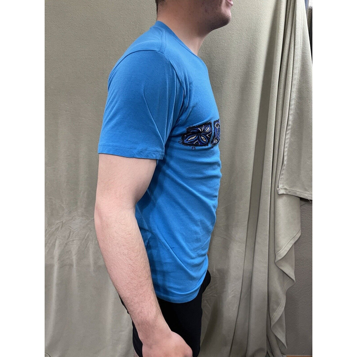 Men’s Startee Medium T-shirt Teal Hawaiian