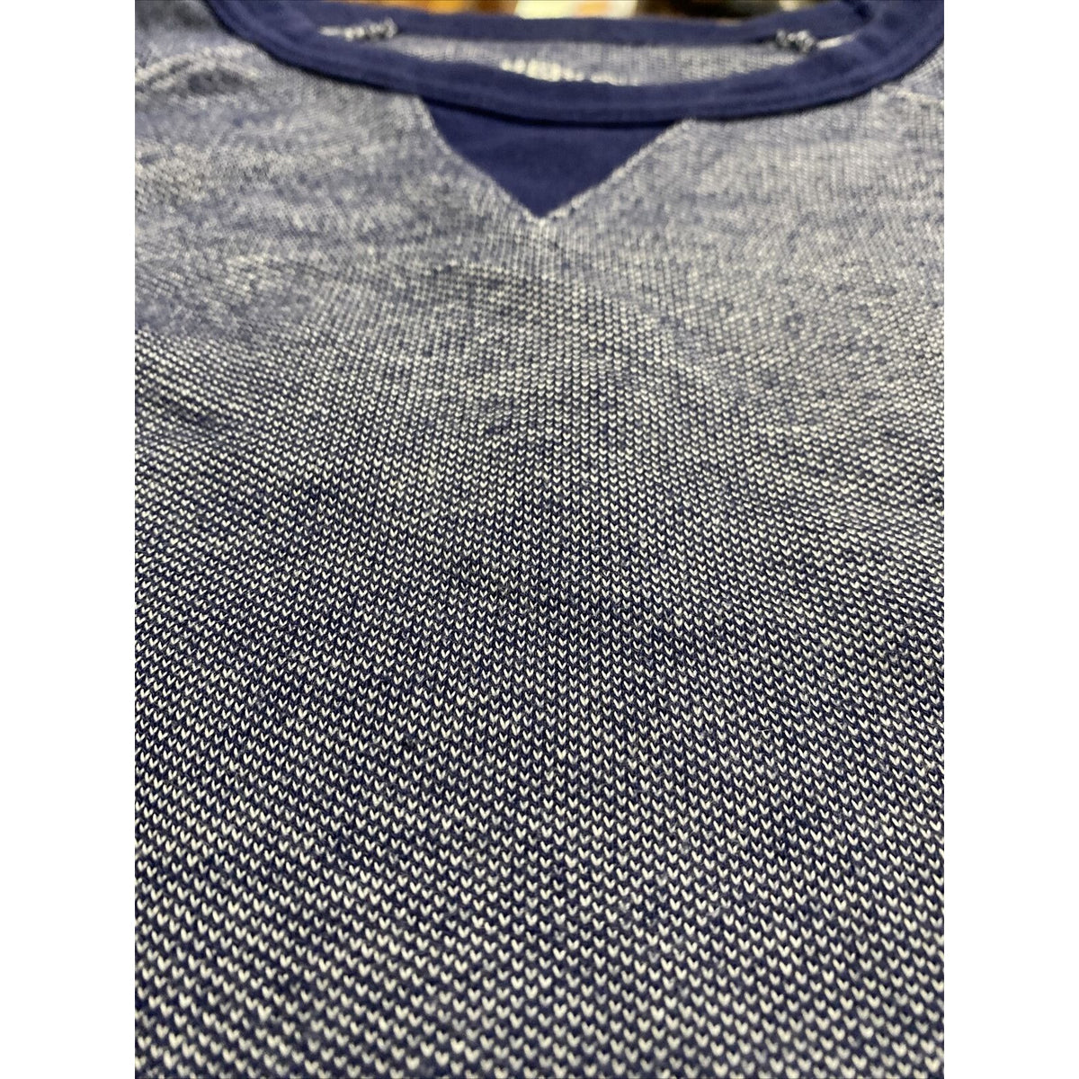 Merona Men's Medium Dark Blue Crew Neck Cotton Pullover Sweater