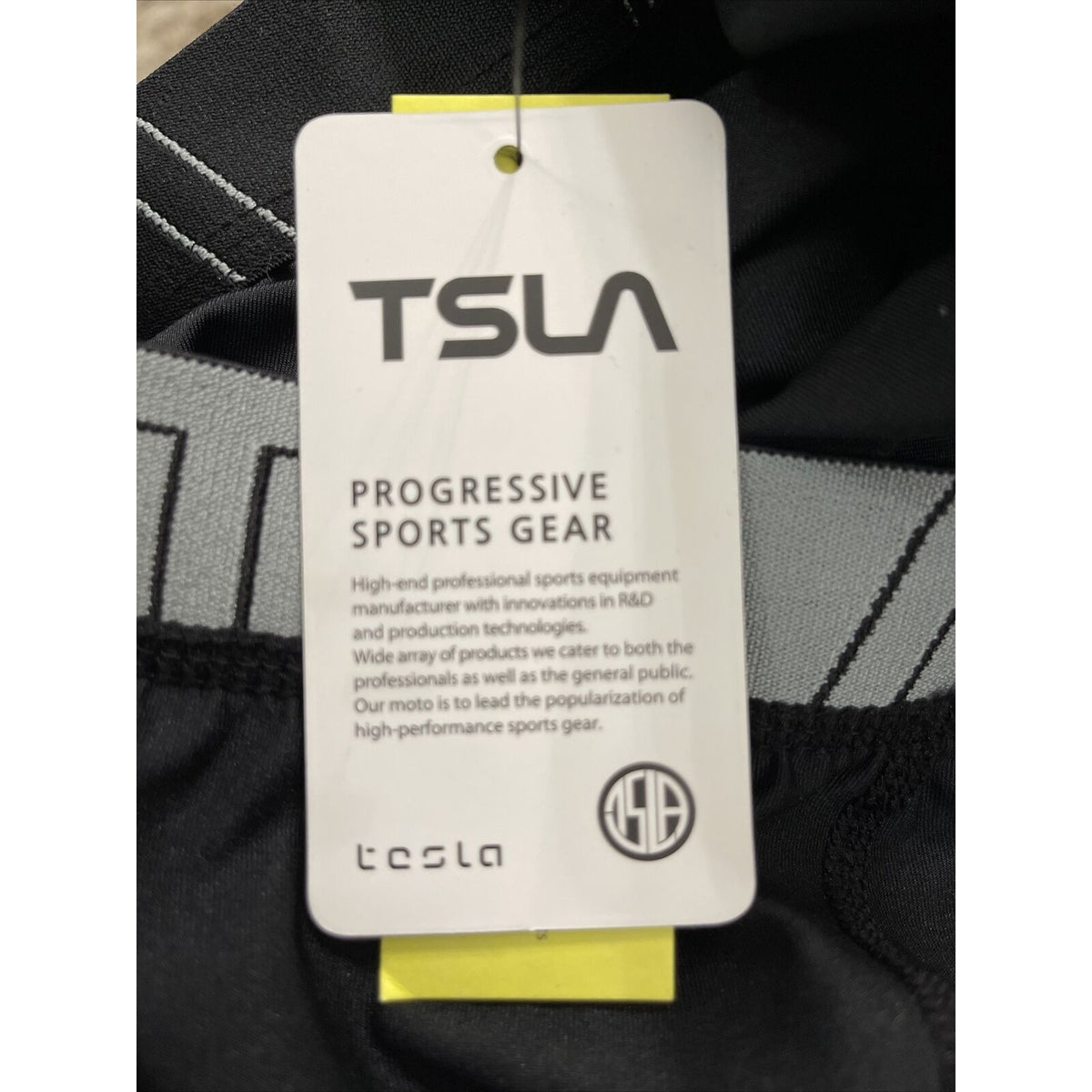 TSLA Men’s Medium Black Running Workout Base Layer Pants Compression
