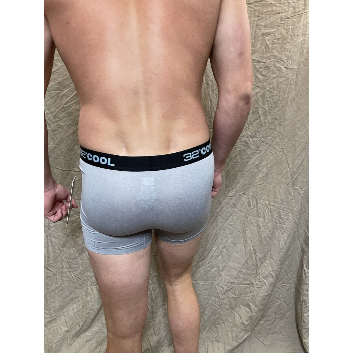 men's icy grey 32 degrees cool compression boxer brief Extra Large