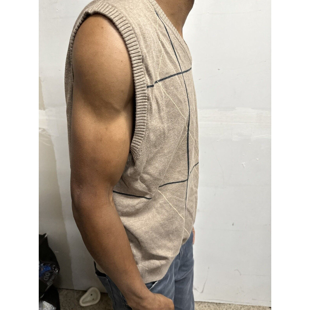 Men’s Dockers Sleeveless XL Tan Sweater