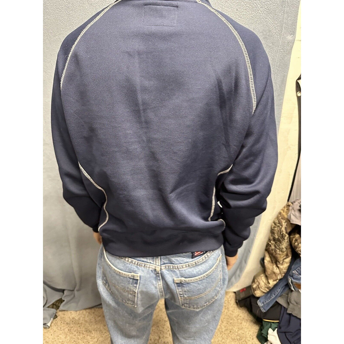 Men’s Dark Blue J America Polyester US Air Force Medium Full Zip Jacket USAF