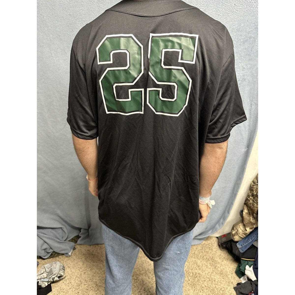 Men’s Augusta Sportswear Black Large Eagles Baseball Jersey