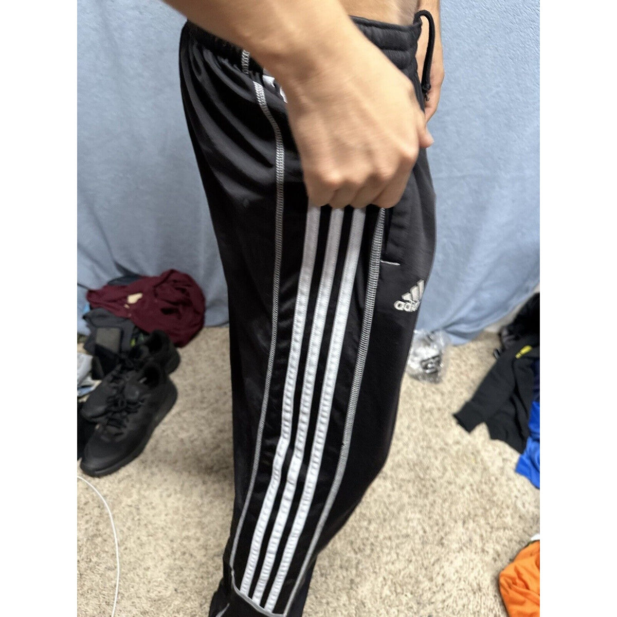 Men’s Black Adidas UVU Wrestling Sweat Pants Size XL Black