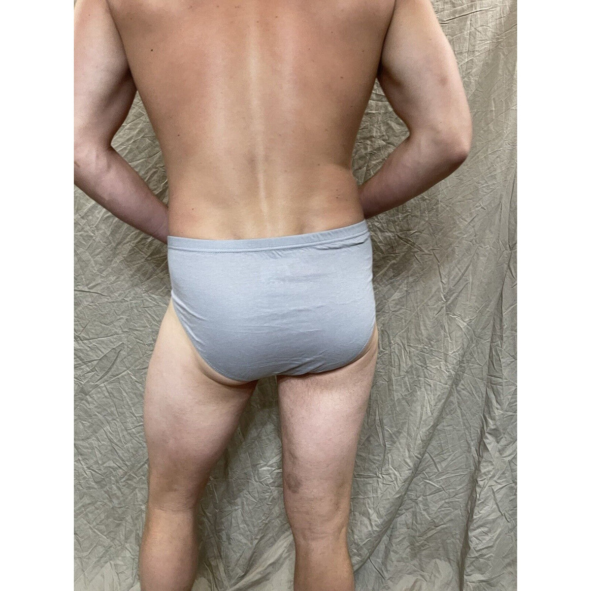 men's Gray  papi Extra large brief cotton