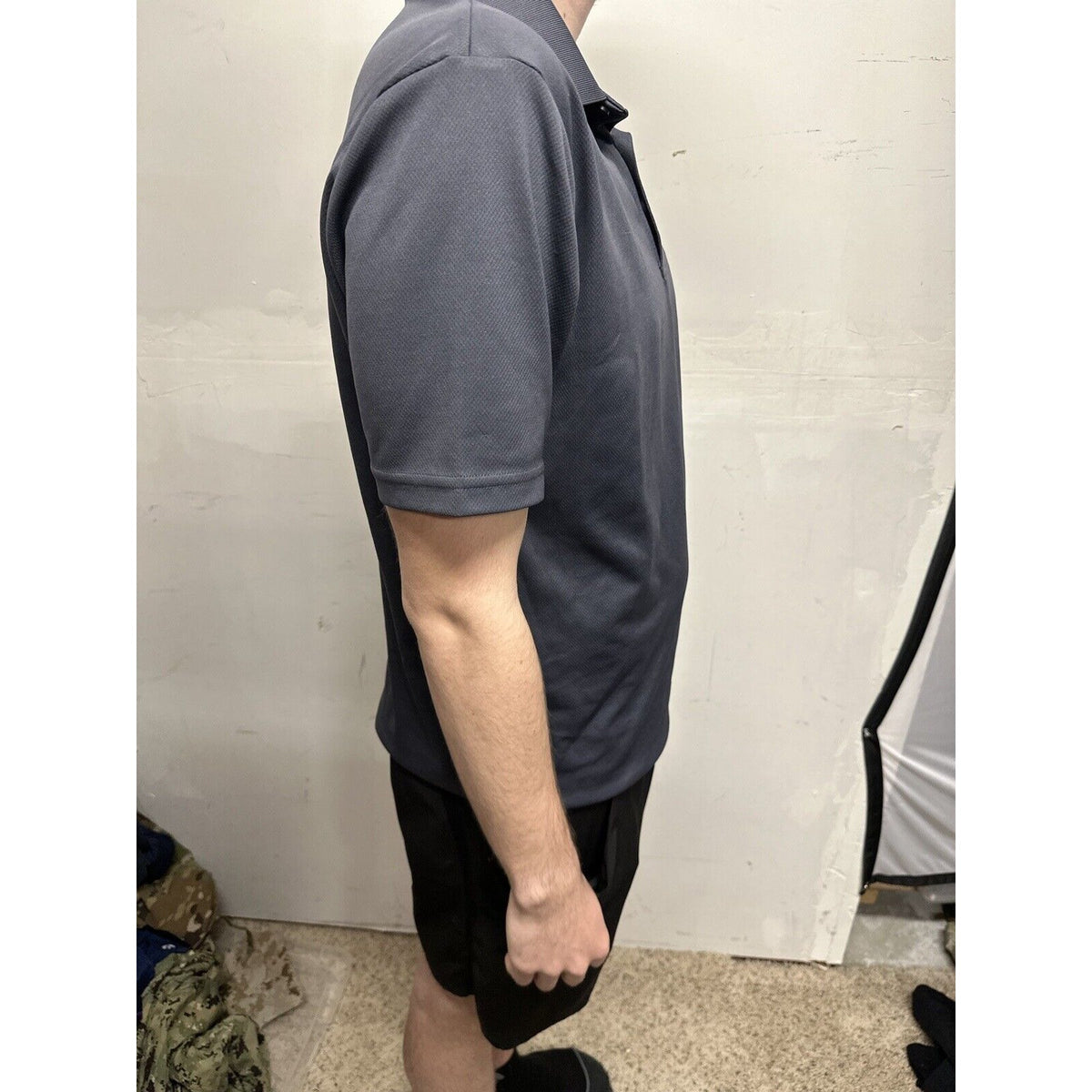 Men’s Gray Sport-tek Medium Short Sleeve Polo Shirt Us Army