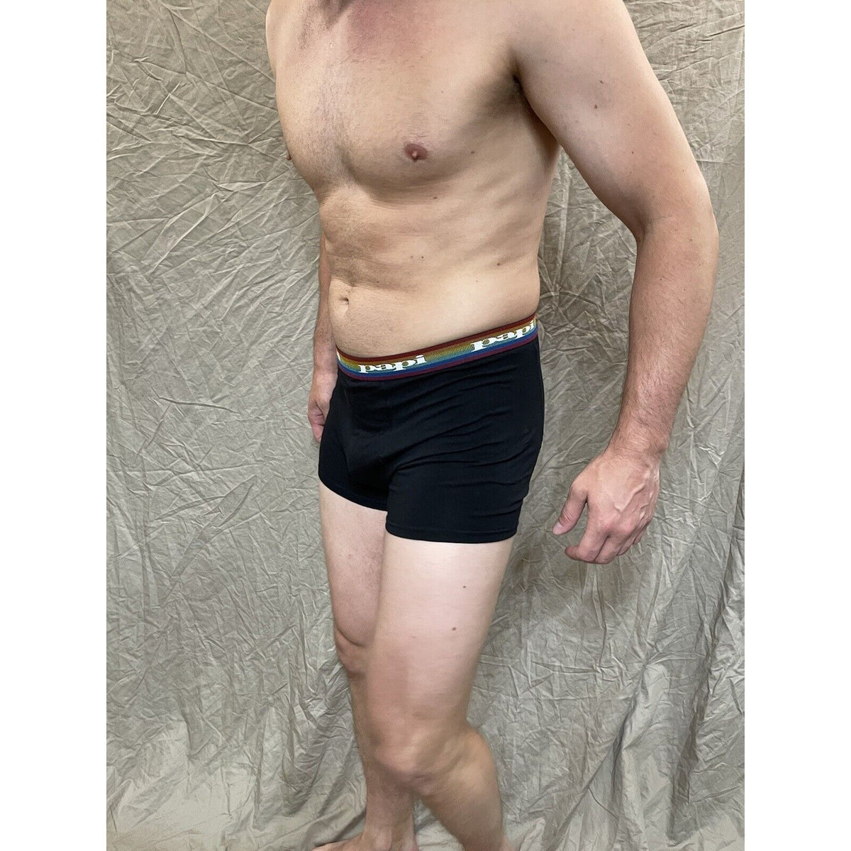 men's papi rainbow pride Black compression boxer briefs Extra large