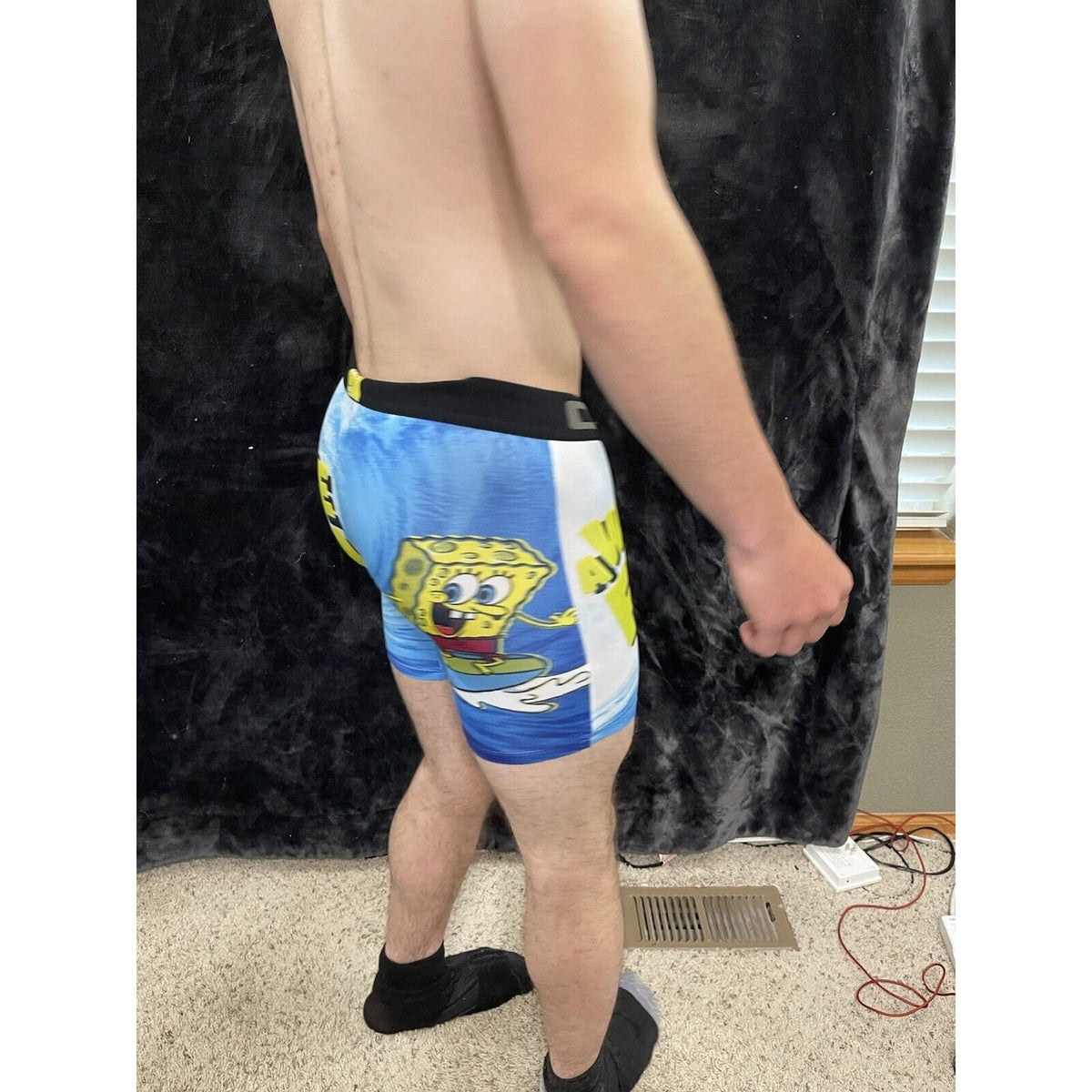 Men’s Crazy Boxer Spongebob Squarepants Size Small Boxer Briefs Blue