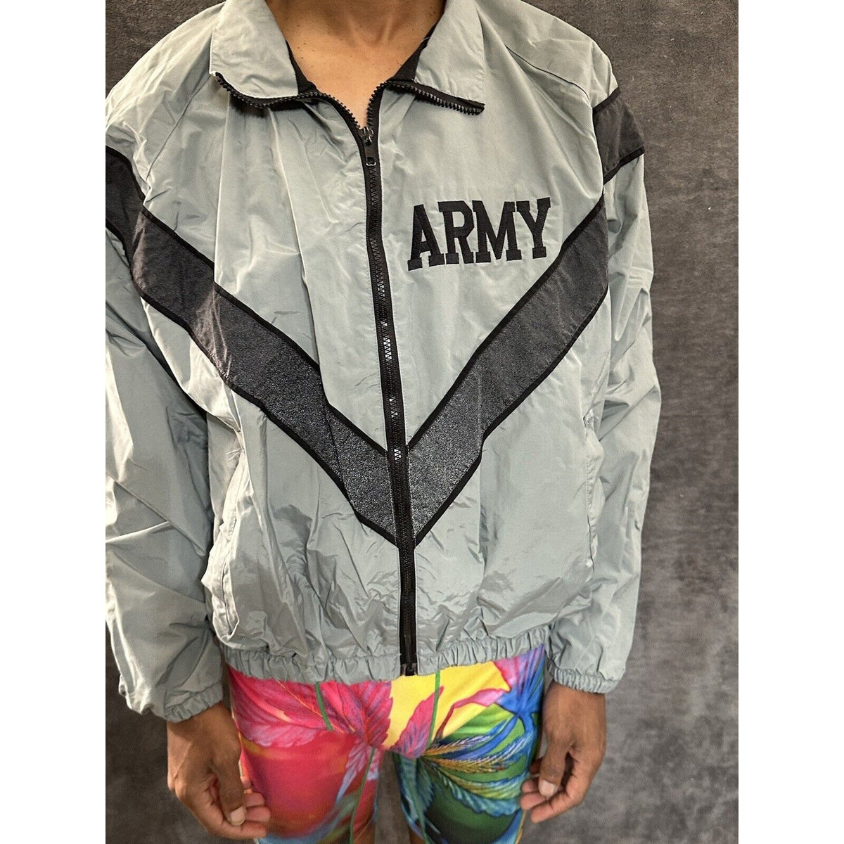 Men’s Army Jacket PFU Gray Uniform Large Short
