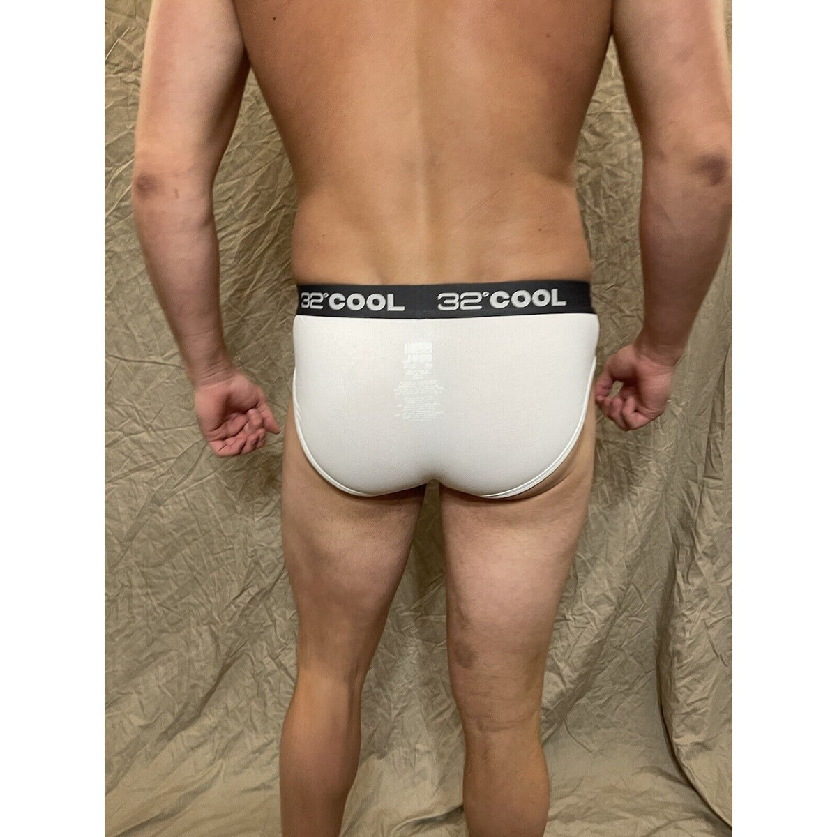 men's 32 degrees cool white compression brief athletic Medium