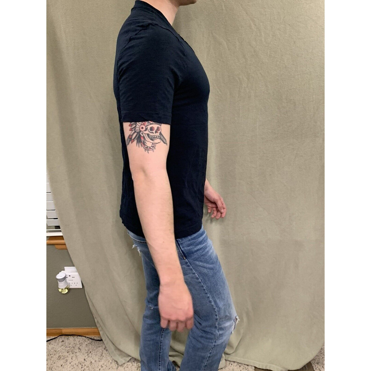 Men’s H&M Small Black Regular Fit Coupe Standard Shirt