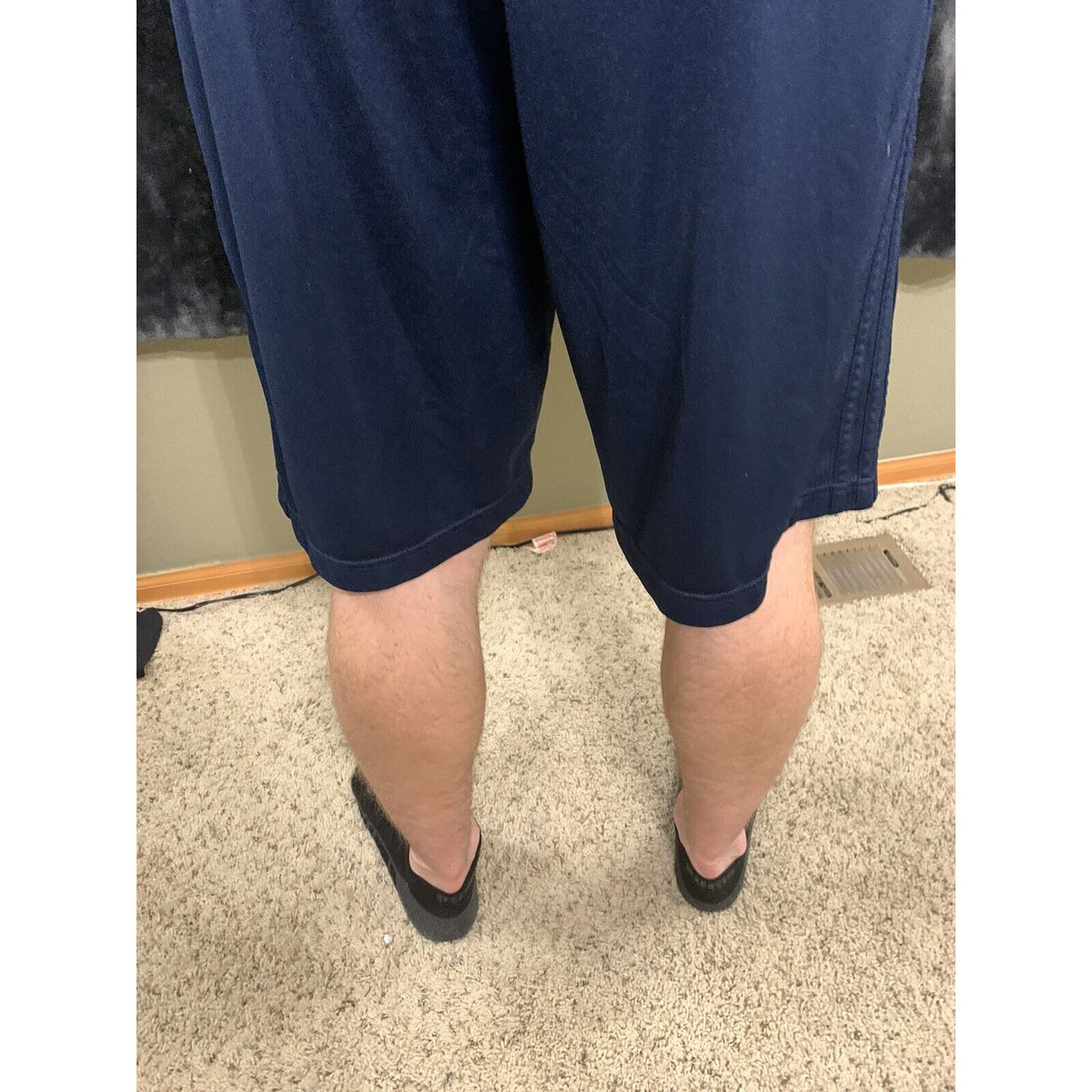Mens Navy Blue Adidas Climalite Shorts Size L