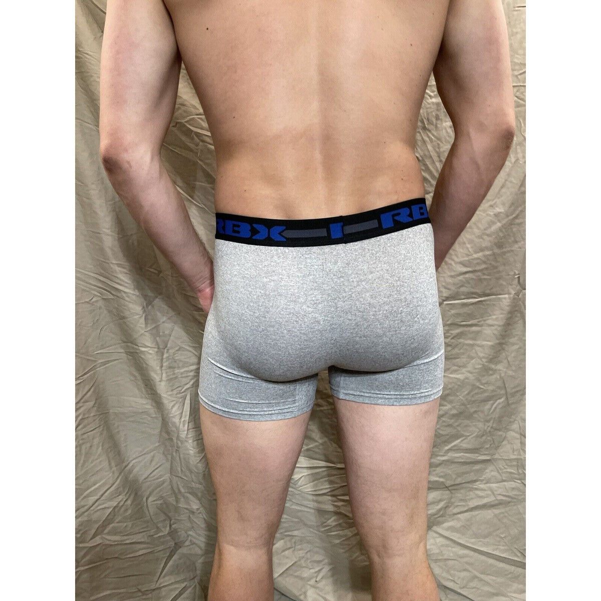Men's RBX active gray compression shorts Large