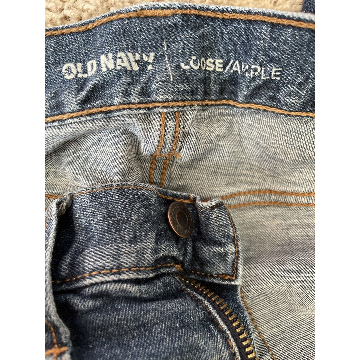 Old Navy Blue Loose Fit Ample Jeans Mens Size 30 X 30