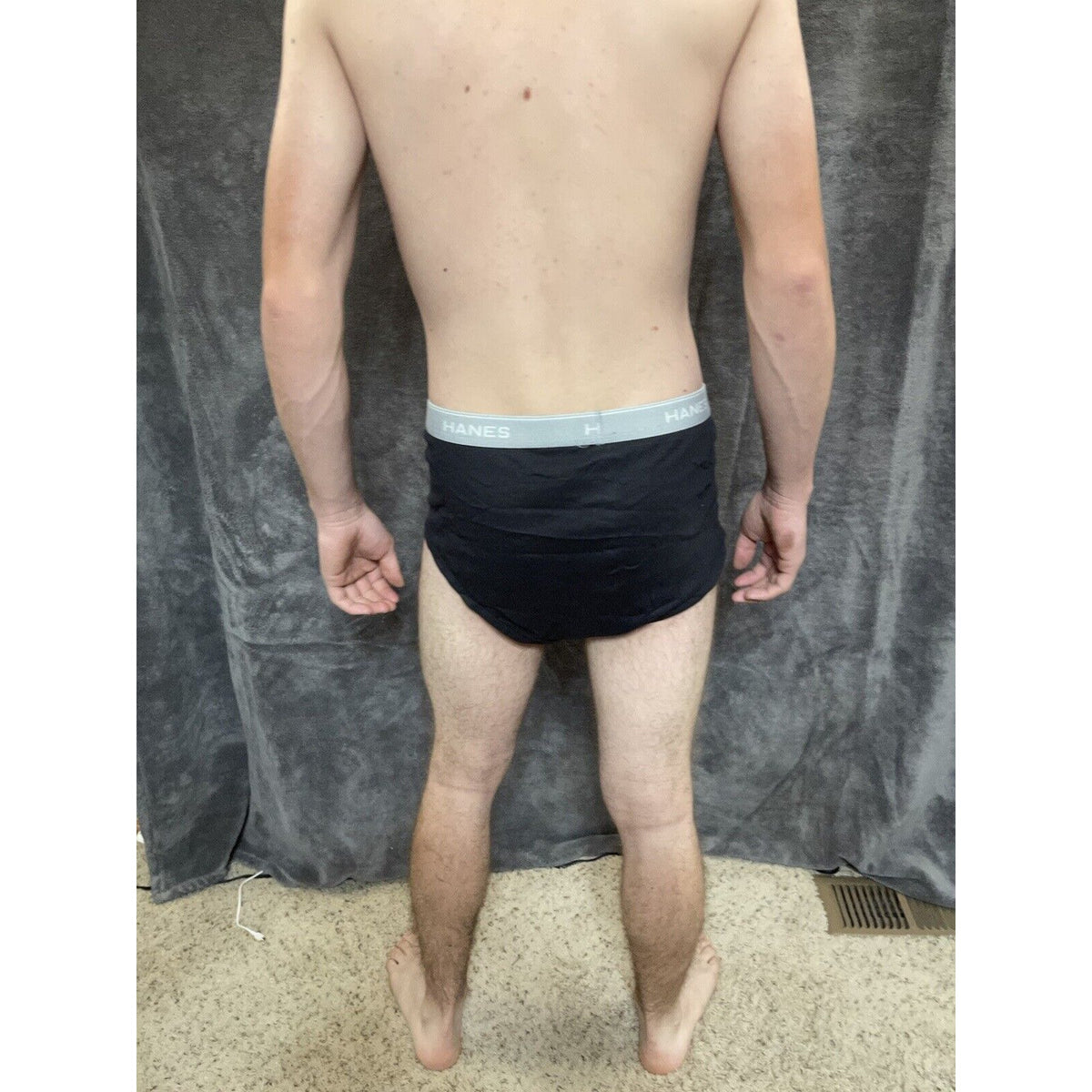men's black hanes comfort flex large brief
