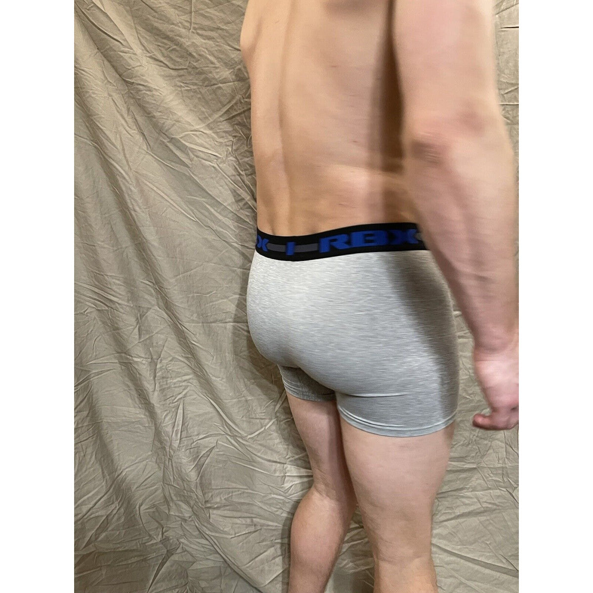 Men's RBX active gray compression shorts Large
