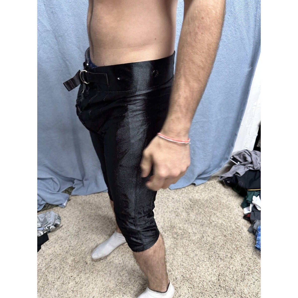Men’s Black XL 34-36 Polyester Football Pants