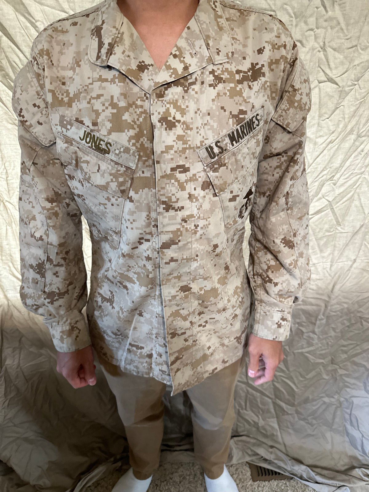 Men’s desert marpat usmc marine corps small regular blouse top