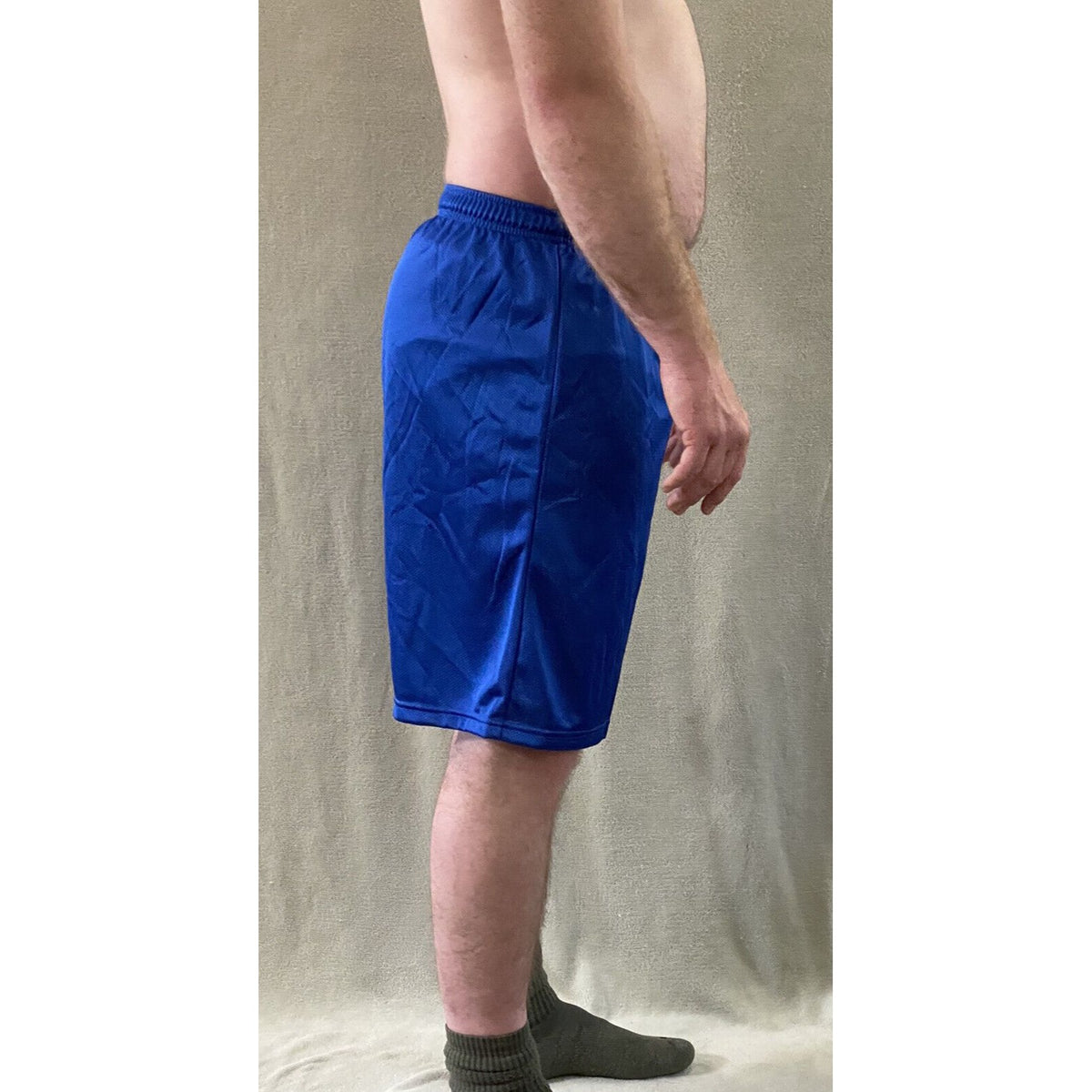Soffe Men’s Medium Royal Blue Basketball Training Polyester Mesh Shorts