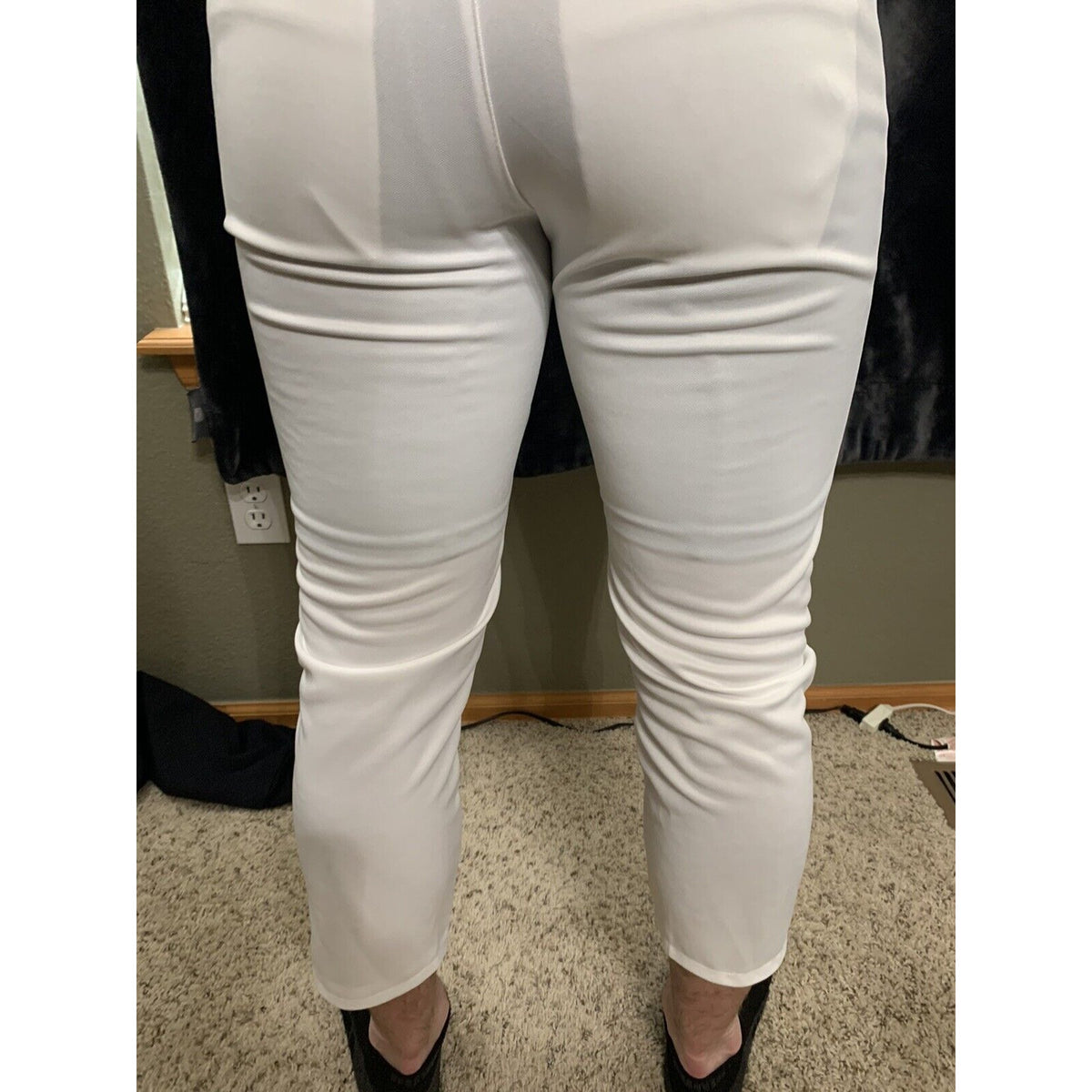 Men’s Adidas Climalite White Polyester Baseball Pants Size Large