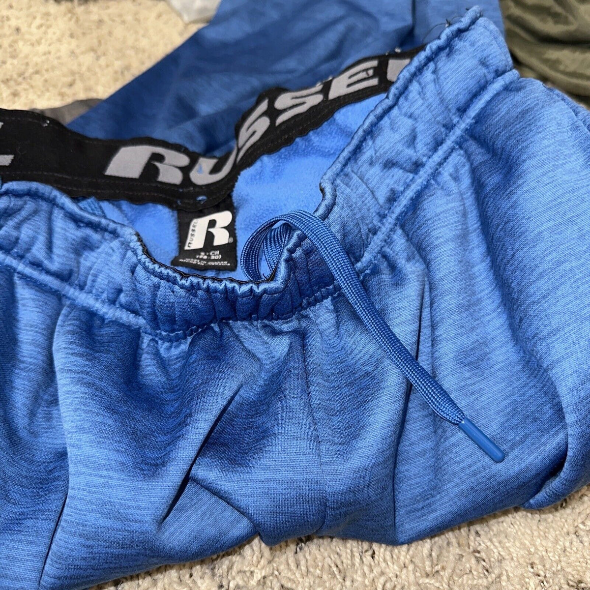 Men’s Russell Small Dri Power Blue Sweatpants With Pockets