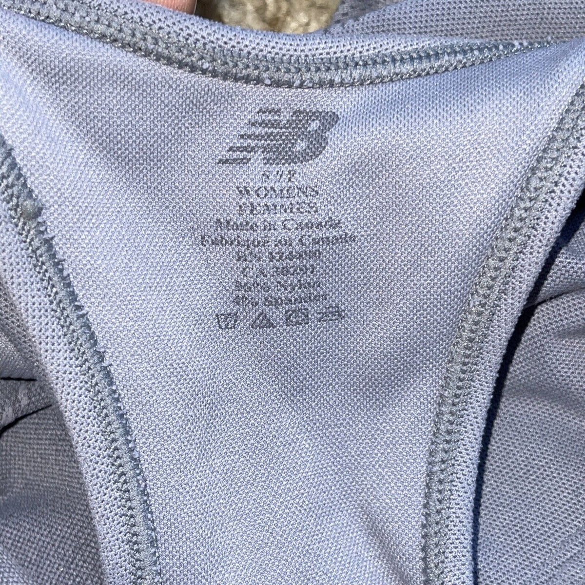 women's gray new balance tank top looks like tag says size 8 Fits Snug
