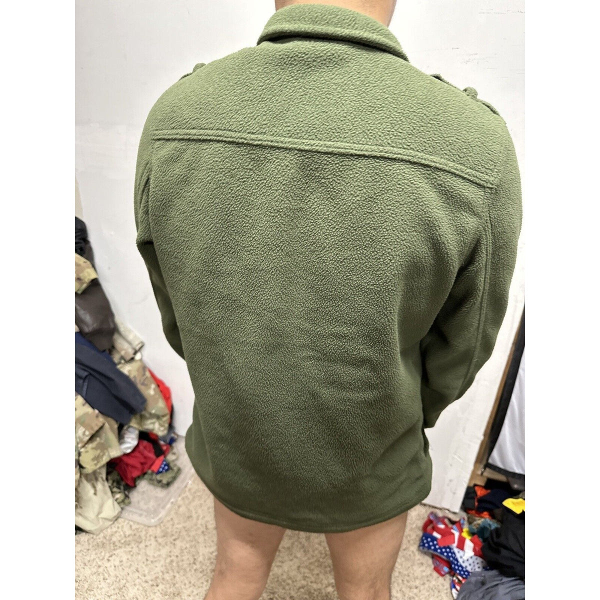 Men’s Old Navy Small Poly Olive Green Front Button Jacket