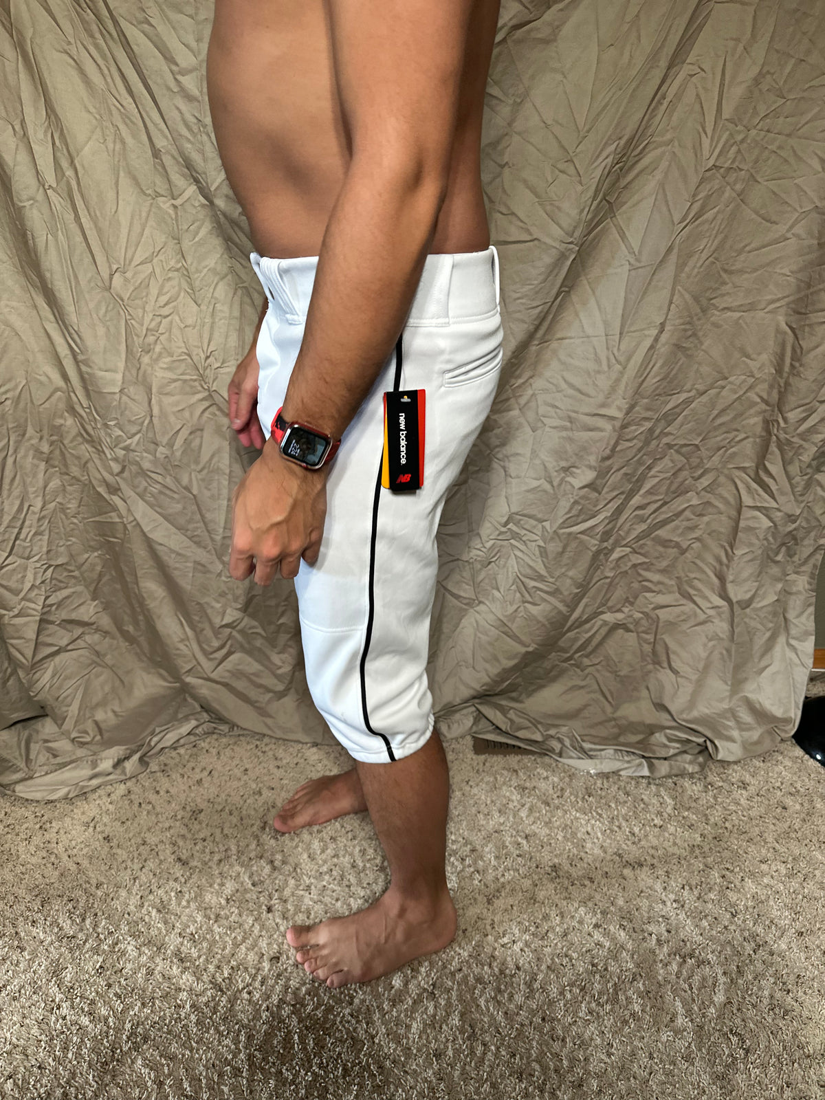 Youth boys large white new balance baseball pants new with tags