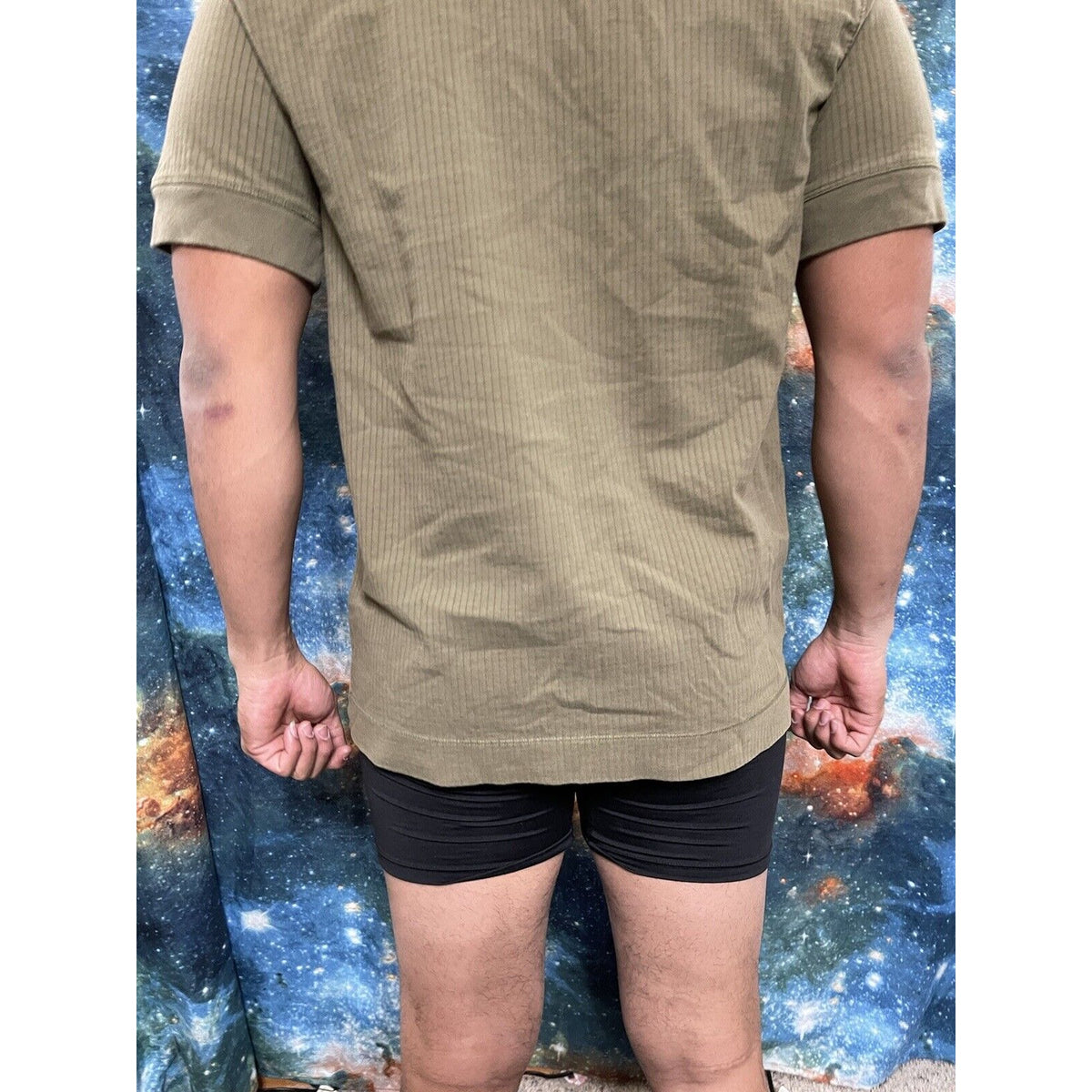 Tommy Hilfiger Men’s Olive Green Polo Shirt Short Sleeve Large