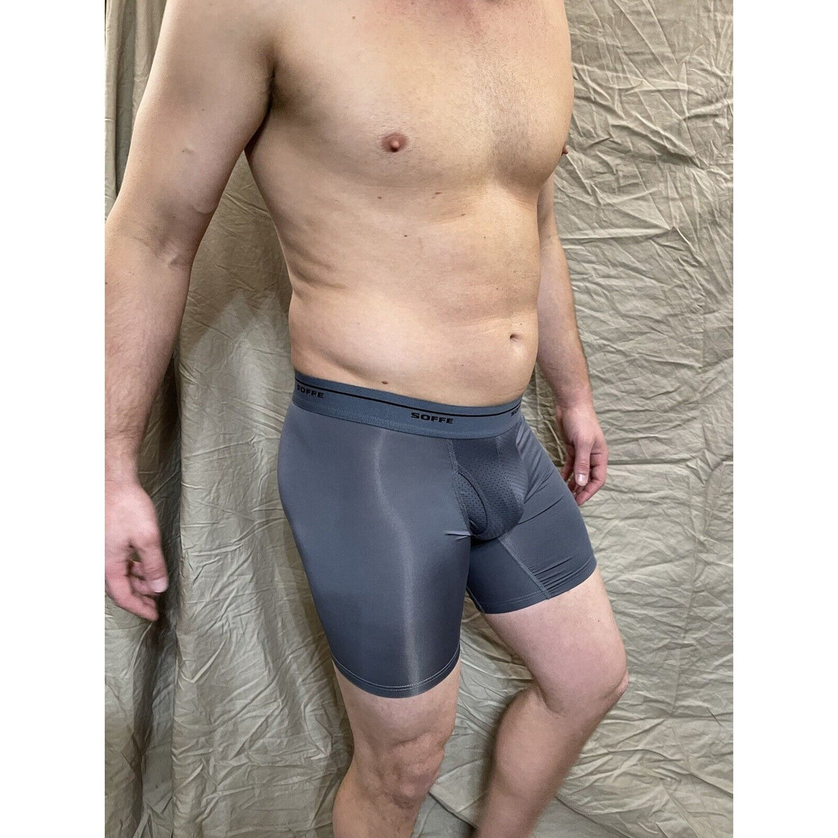 Men's Soffe base layer gunmetal compression shorts XL  New And Never Worn