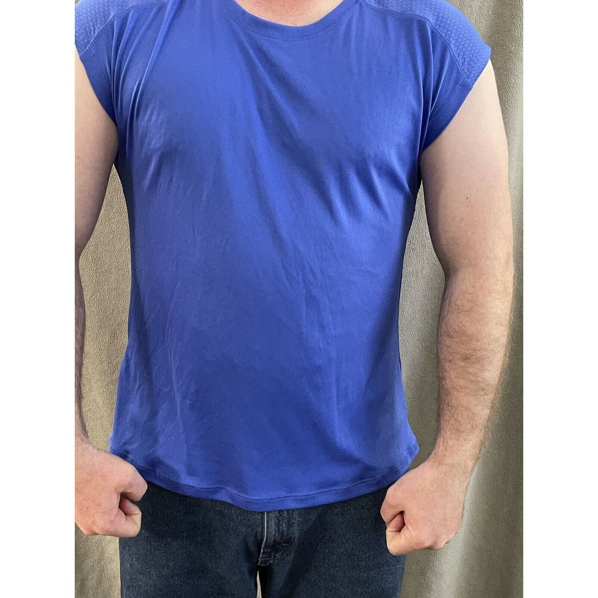Men’s royal blue large Champion Muscle Tee sleeveless ventilated