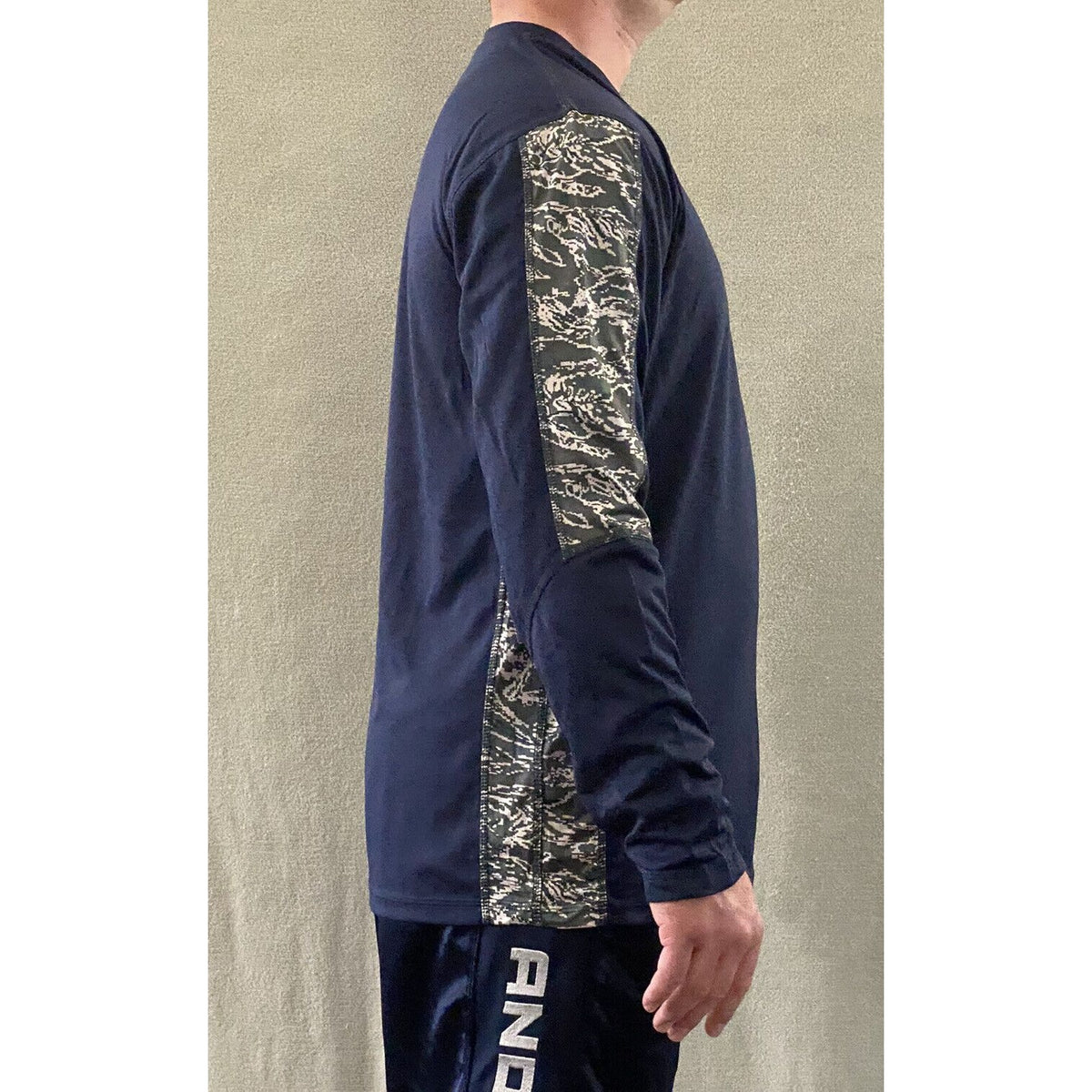 Soffe Extreme Training XT46 Mens Large Navy Blue Camo Polyester Long Sleeves NWT