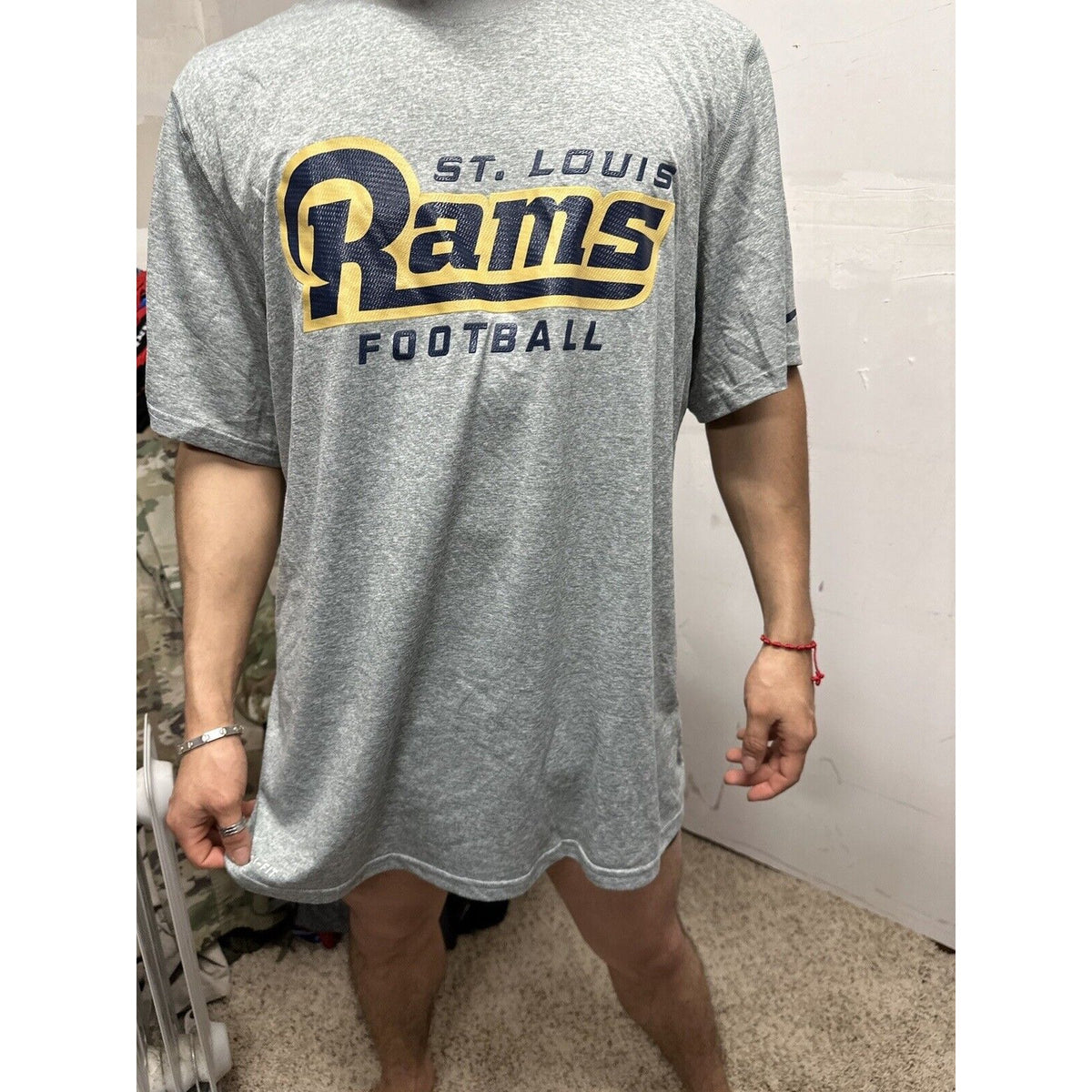 Men’s Gray NFL On Field XL Nike Dri Fit St Louis Rams Football Shirt