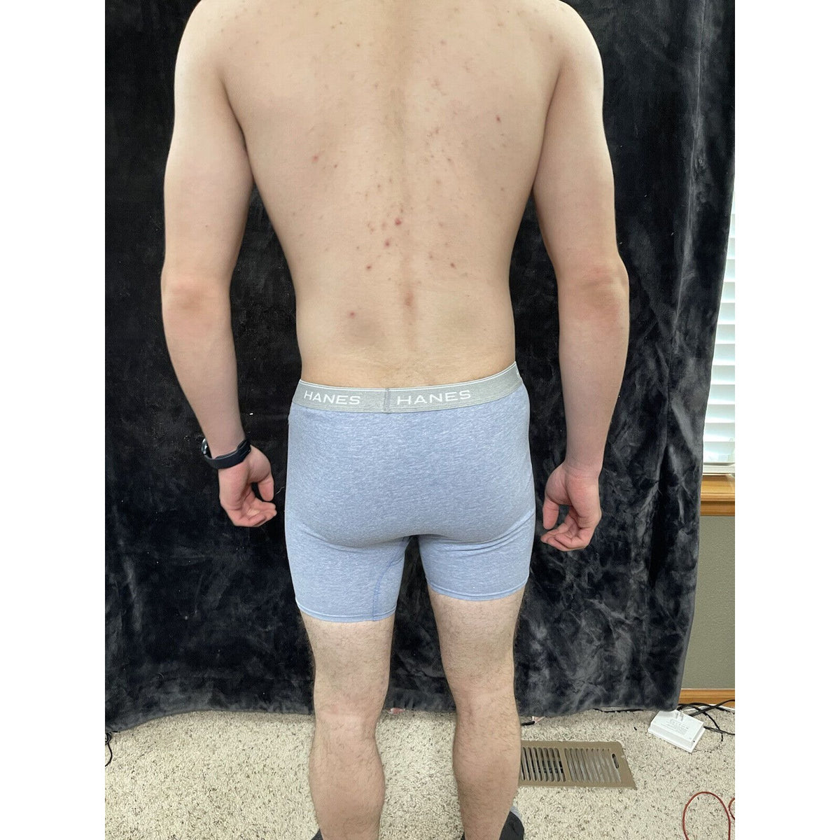 Men’s Light Blue Hanes Comfort Flex Small Boxer Briefs New
