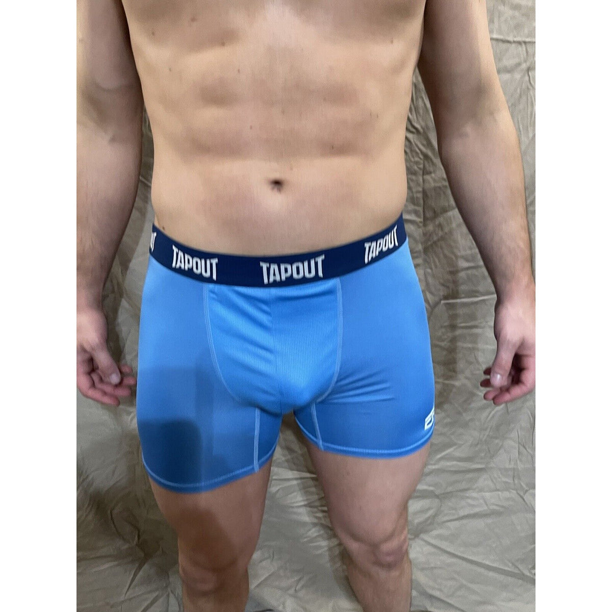men's blue tapout compression shorts Small