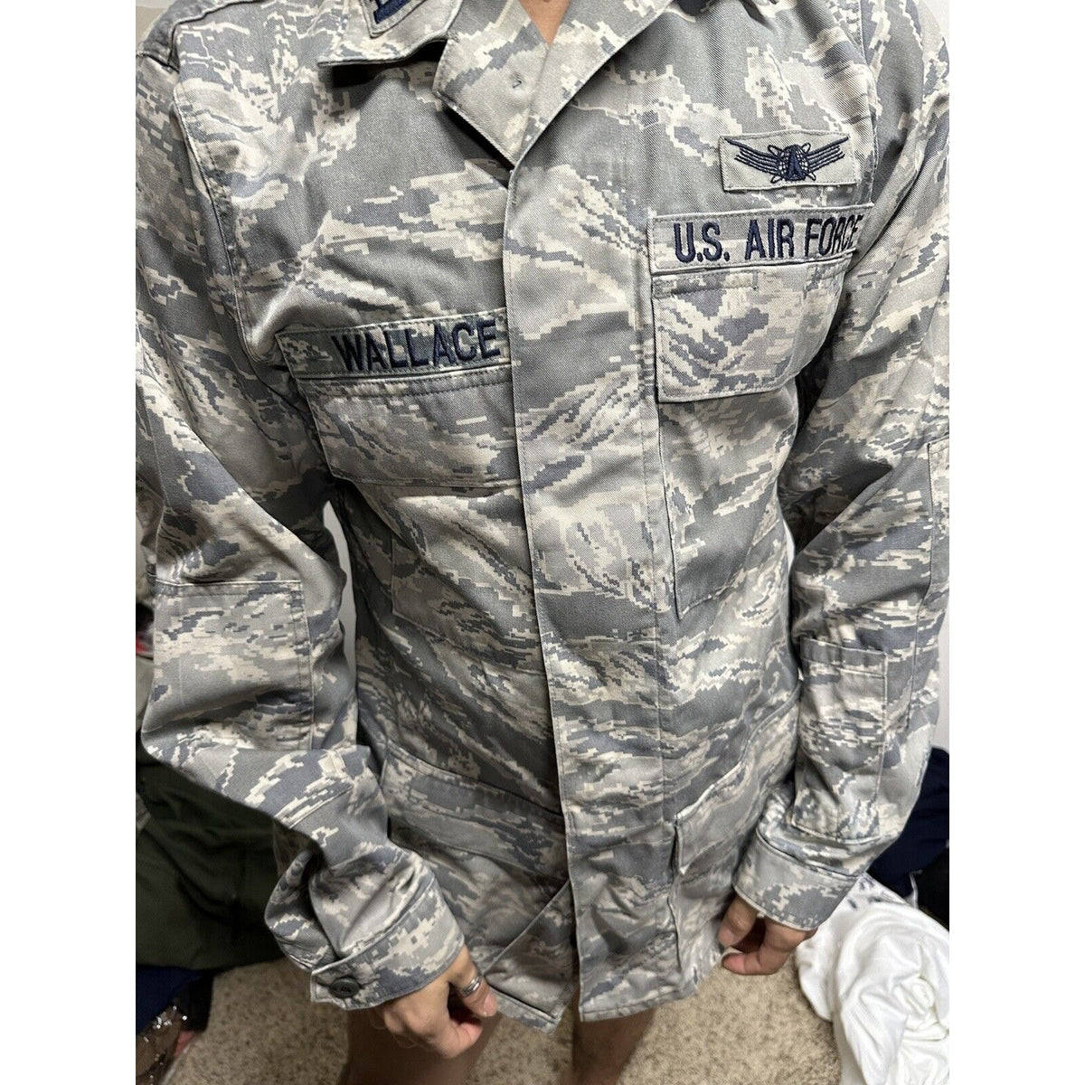 Men’s Abu Airman Battle Uniform Coat Civil Air Patrol Top 38XL Capt Patches