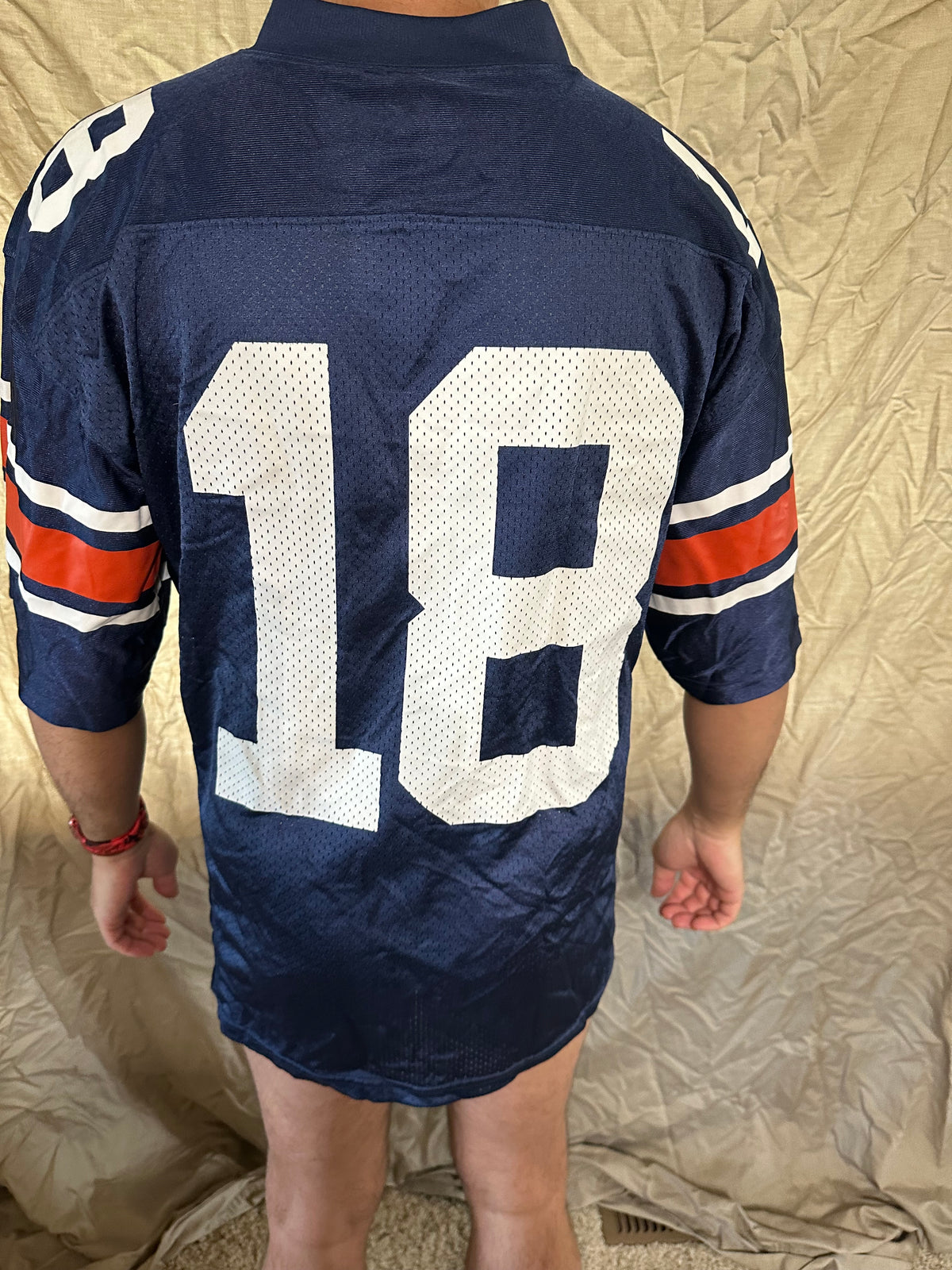 Men’s small auburn football jersey dark blue #18 under armour