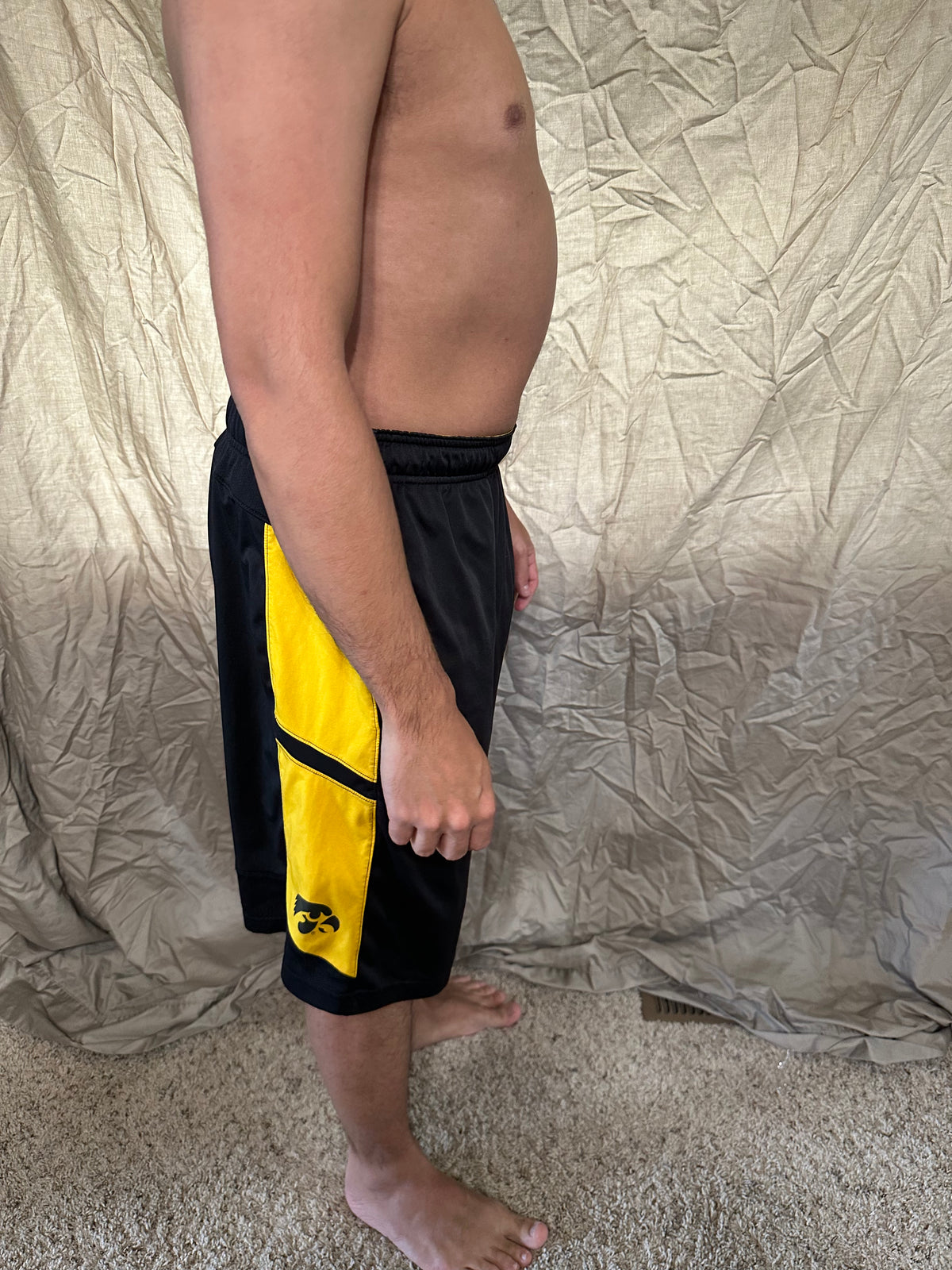 Men’s black Nike Dri fit Kinnick stadium Iowa athletic shorts