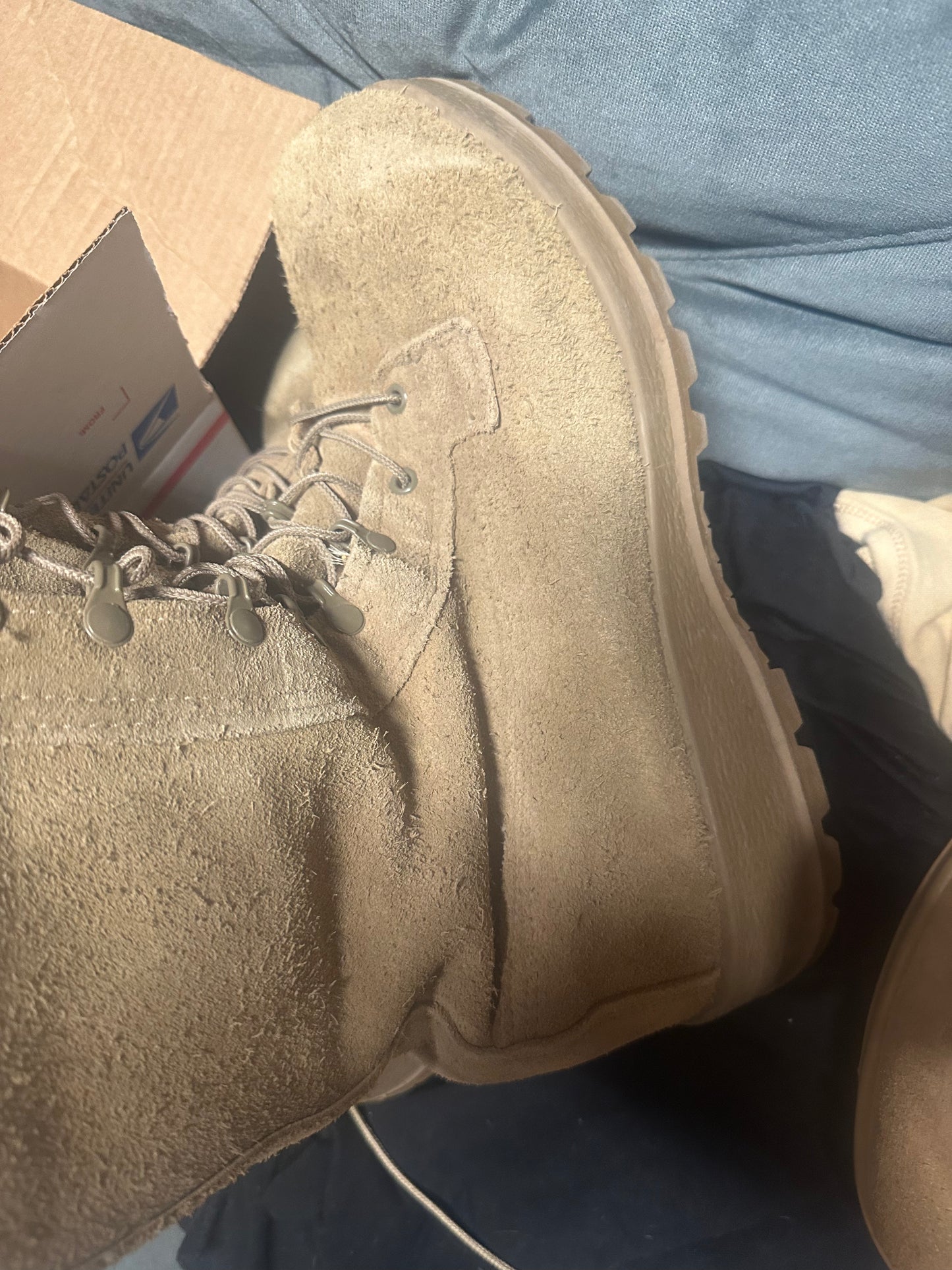 Size 12 military boots and size 12 sneakers