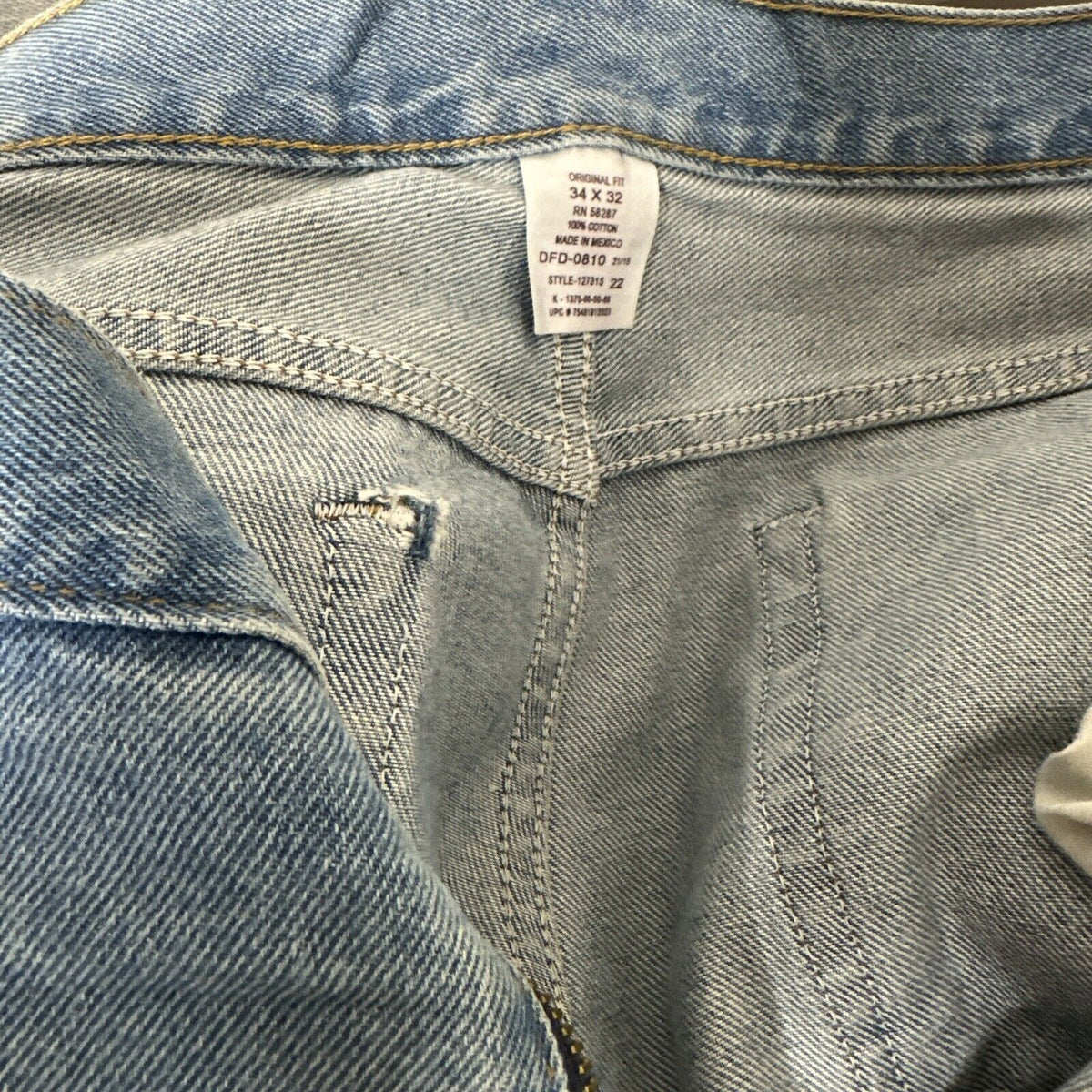 Men’s Light Blue Faded Glory Jeans 34 X 32