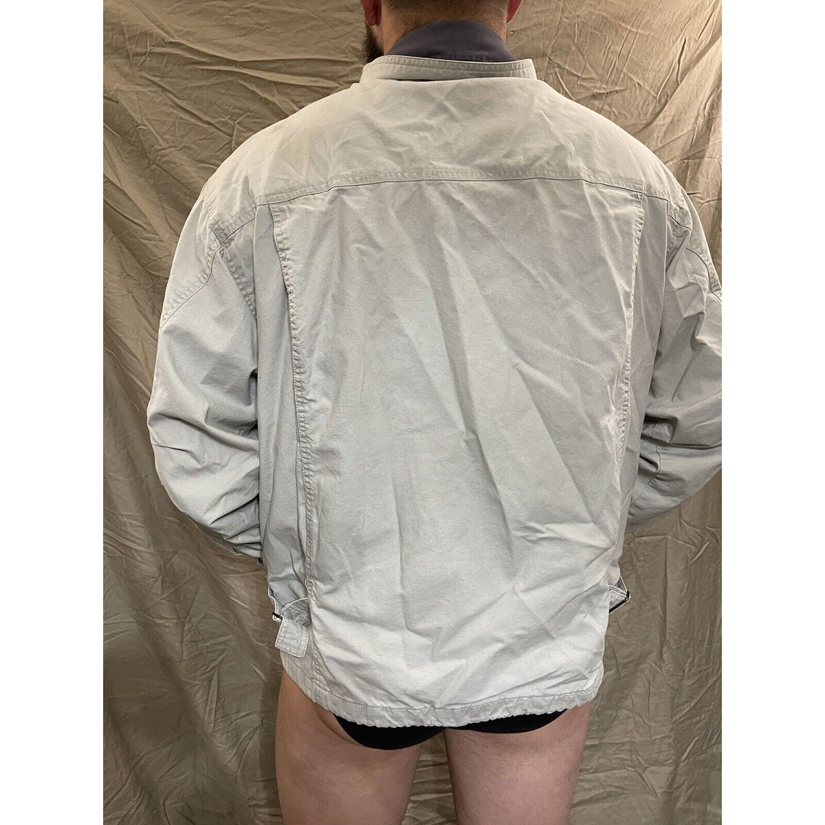 Men's Swingster Large light gray full zip jacket