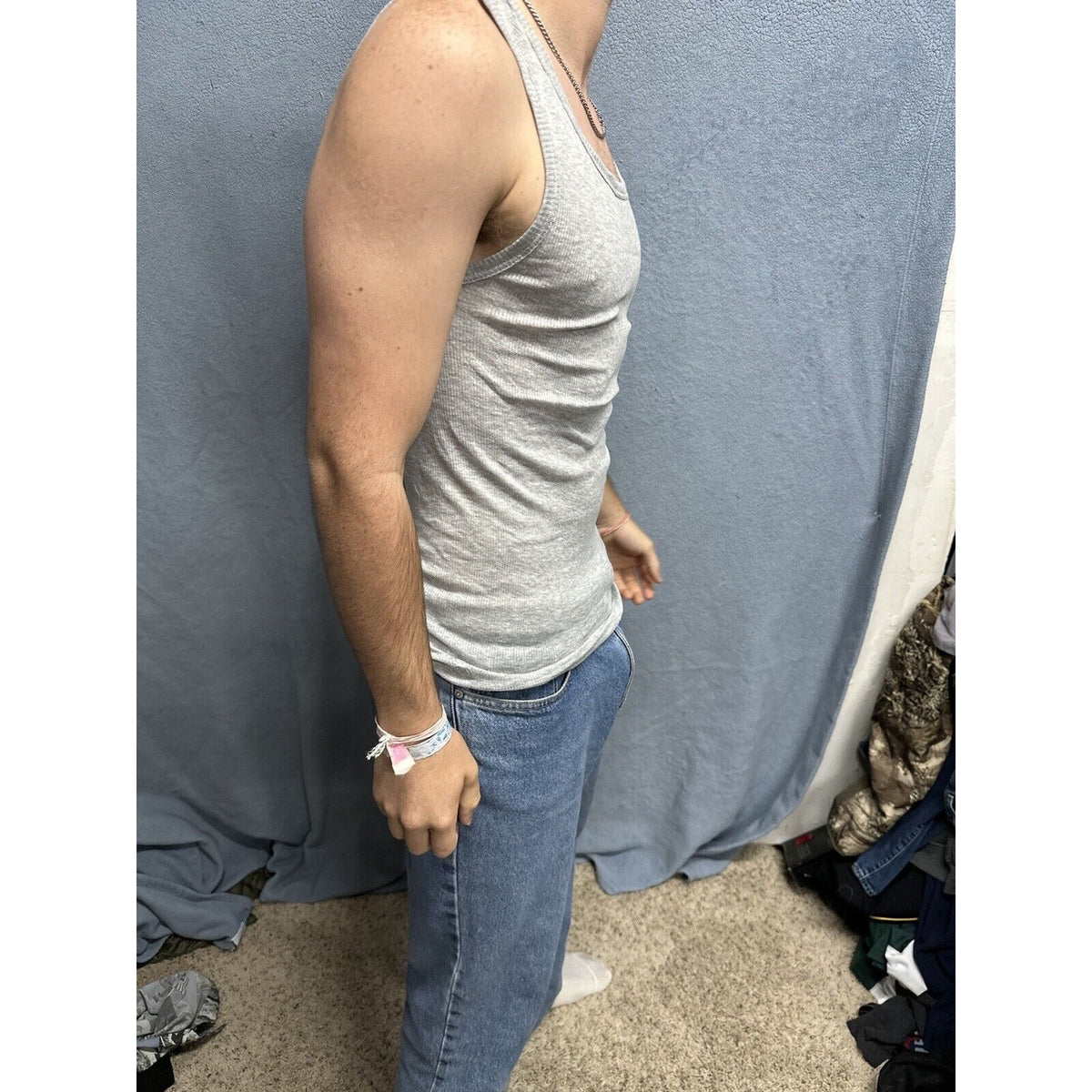 Men’s Gray Spyder Medium Gray Muscle Shirt Tank