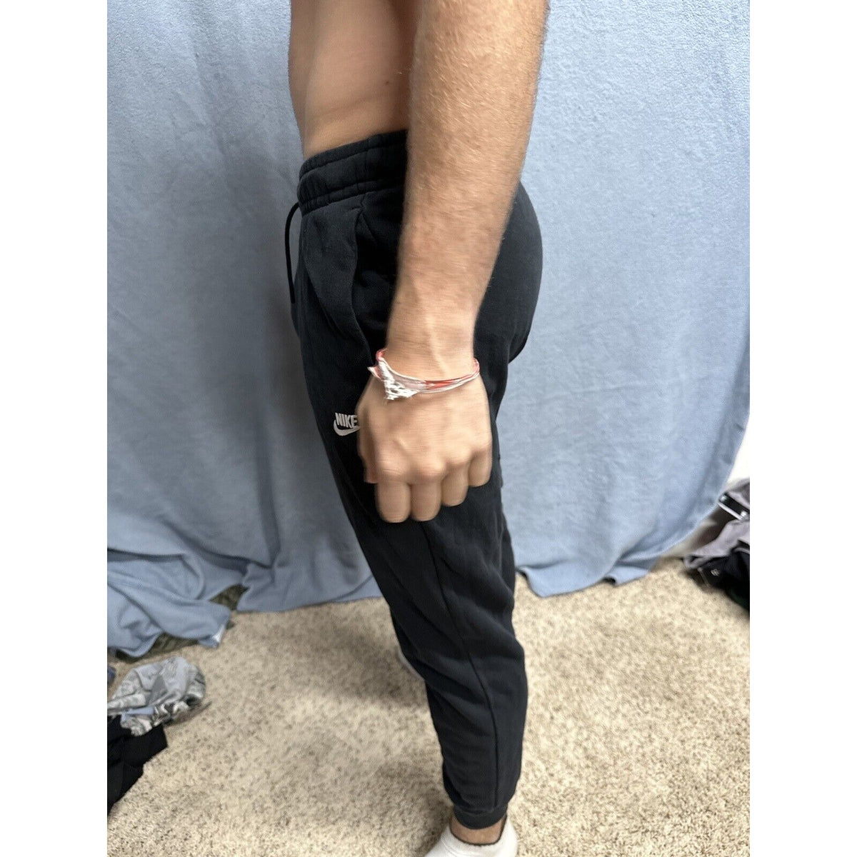 Men’s Small Nike Black Cotton Poly Sweat Pants With Pockets