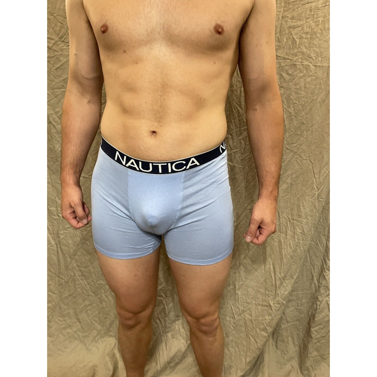 men's nautica 5% spandex boxer brief Light Blue Extra Large