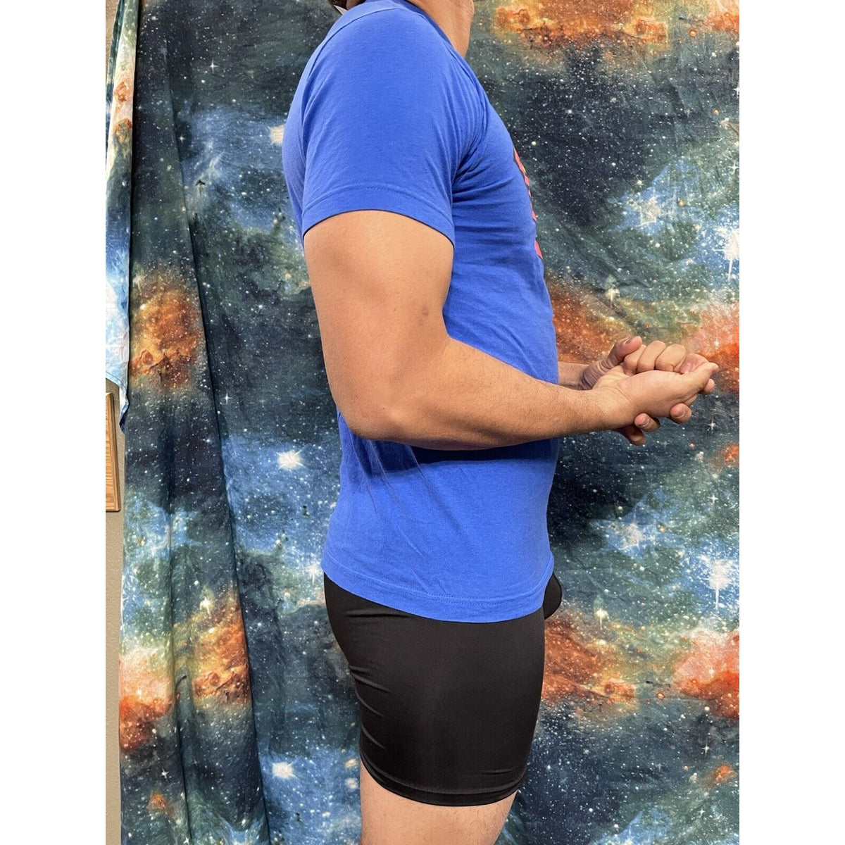 Men’s Medium Blue Superman Logo T Shirt Short Sleeve