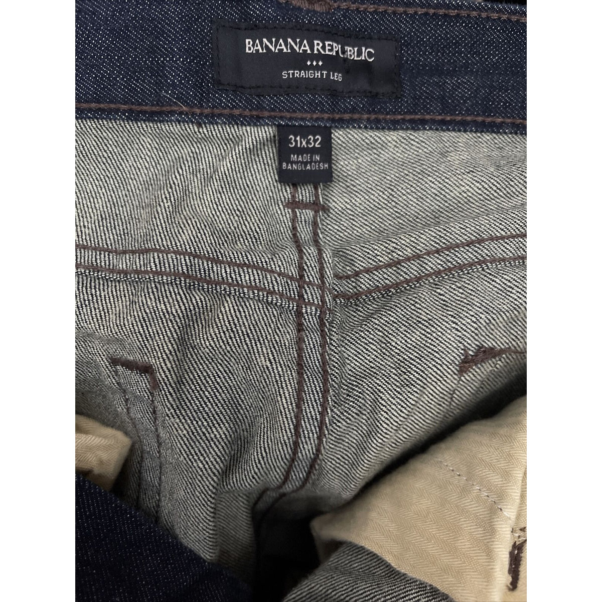 Men's Dark Blue Banana Republic Straight Leg 31x32 jeans